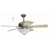 Litex Industries Quick Connect - 44" Nickel Finish Ceiling Fan Includes Remote Control TLEII44BNK5L